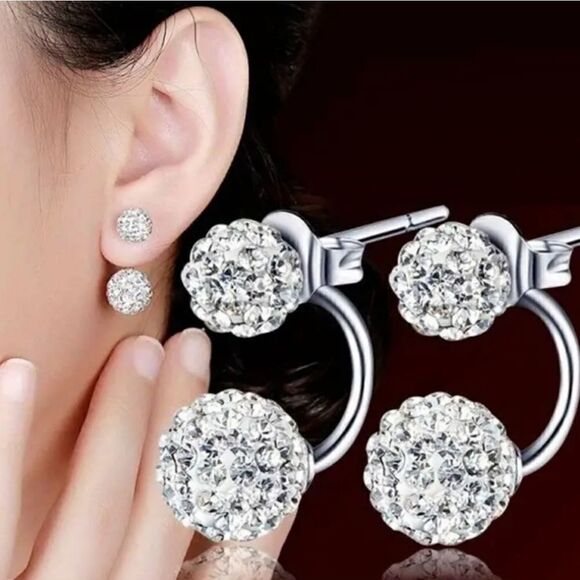 Piercing Style Rhinestone Earrings - Picture 8 of 8